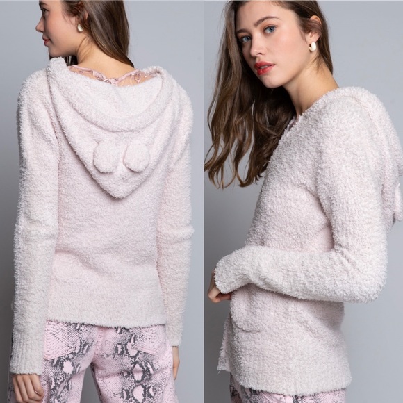 🔥Host Pick🔥POL Pink Cozy Hoodie with Animal Ears - Picture 3 of 10